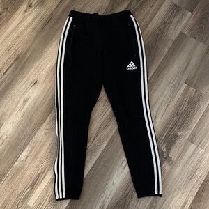 Men’s Adidas Black Joggers with White Stripes